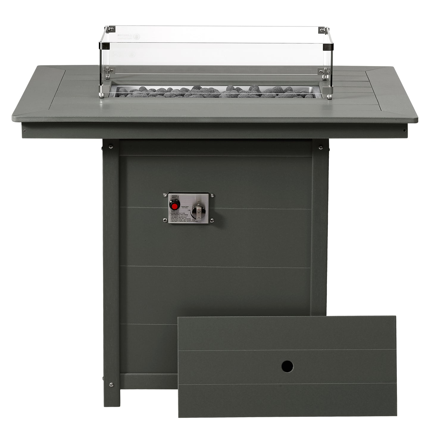 Sedona Rectangular 34" X 46" Counter Fire Pit Table