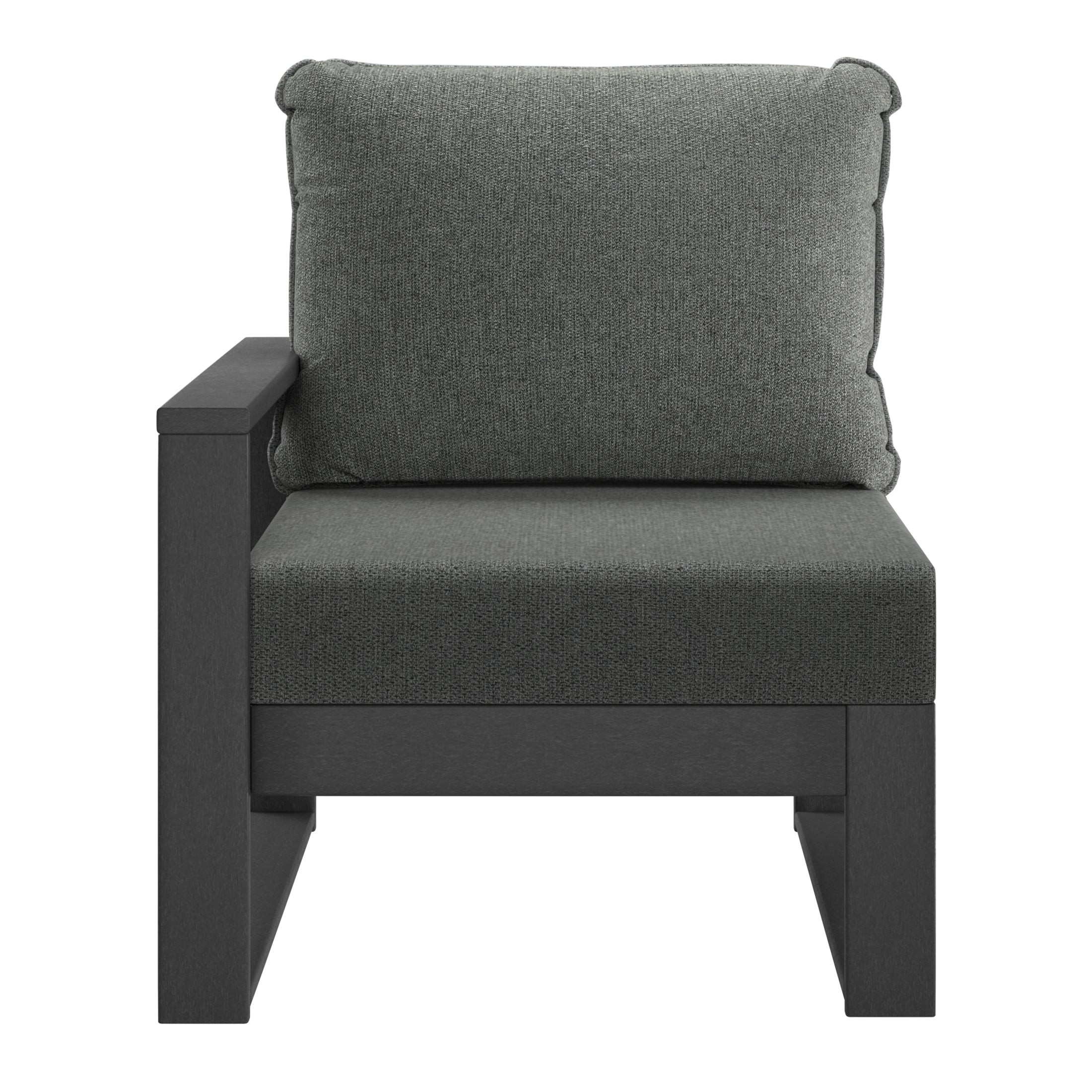Signature All-Weather Outdoor Modular Patio Deep Seating Left Arm Chair (Left Arm Sectional Seat)