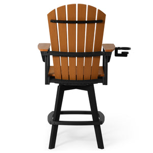 Heritage Ridge Adirondack Swivel Bar Chair With Cup Holder