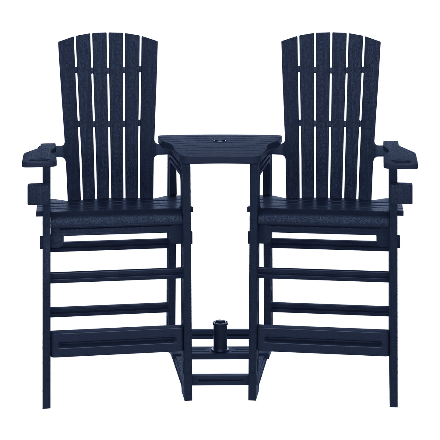 Snap’n Lock Adirondack Balcony Two-Chair Set with Connecting Wedge Table (No Tools or Hardware Required)