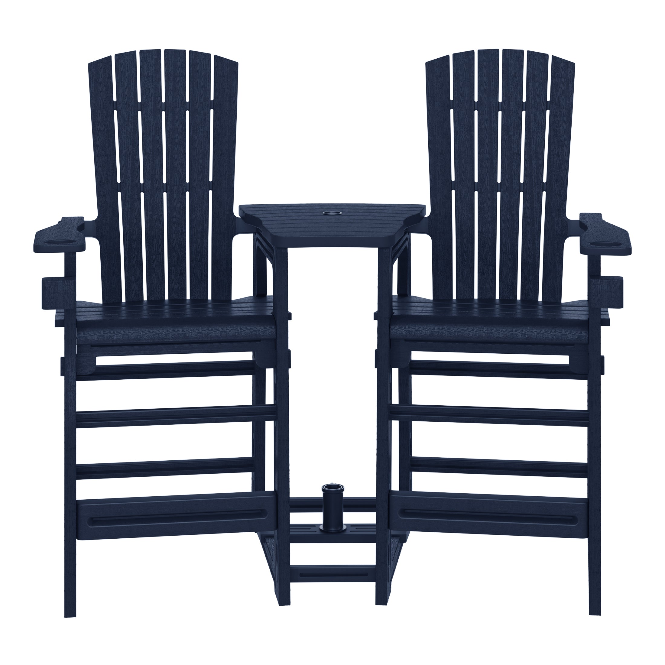 Snap’n Lock Adirondack Balcony Two-Chair Set with Connecting Wedge Table (No Tools or Hardware Required)