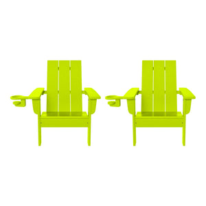 Tiny Terraces Kids Adirondack Chair with Cup Holder (Set of 2)
