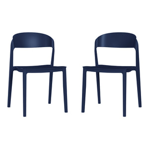 Patio Stacking Dining Side Chair (Set of 2)