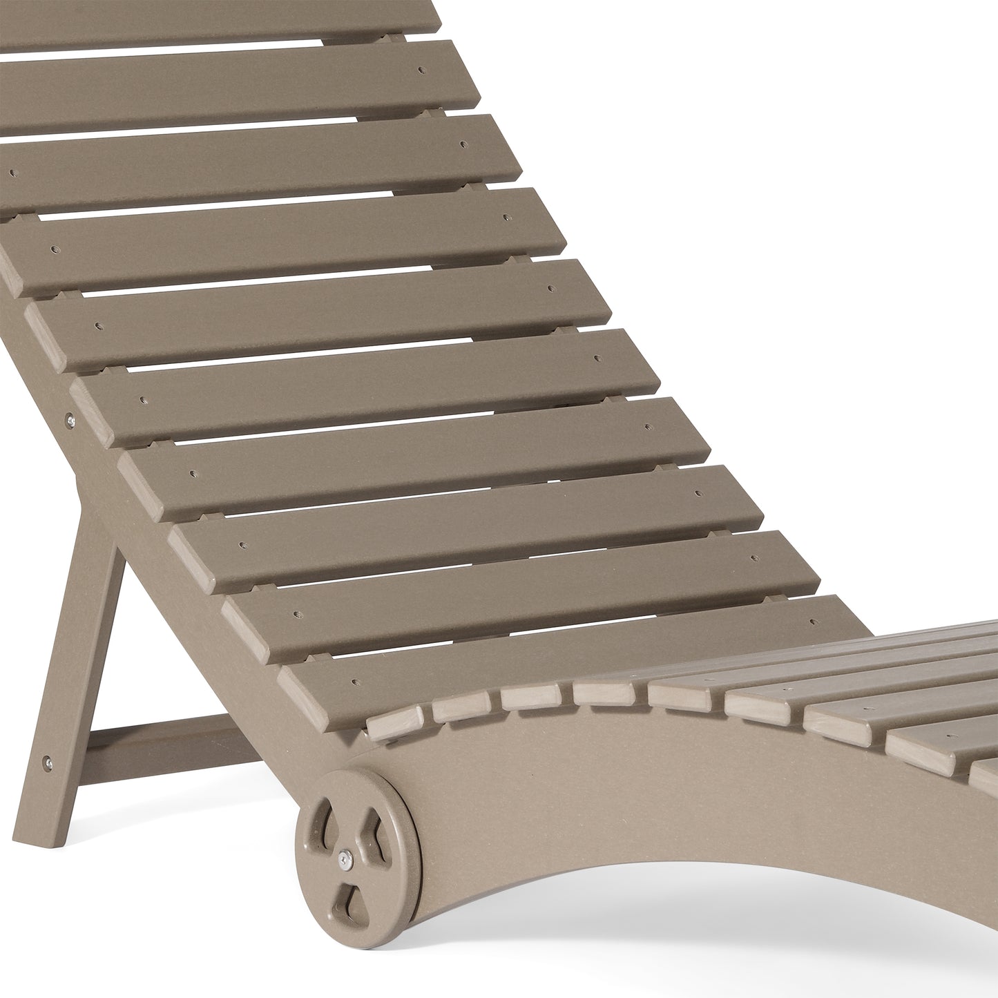 Key West Folding Pool Lounge Chair with Wheels