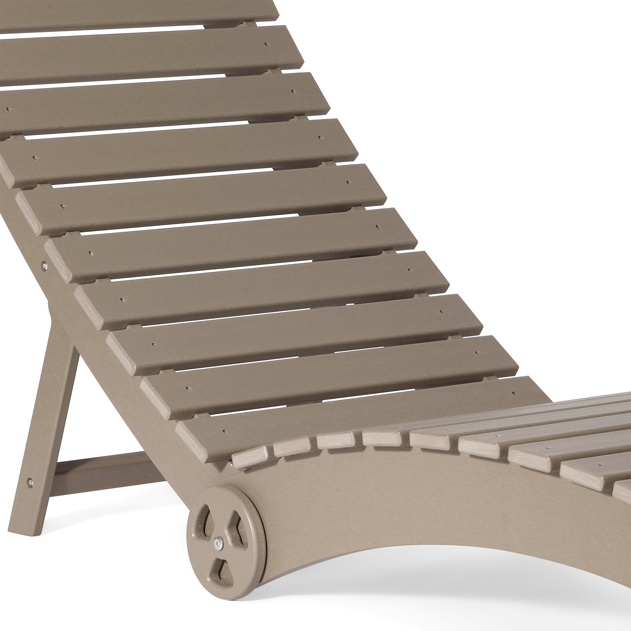 Key West Folding Pool Lounge Chair with Wheels
