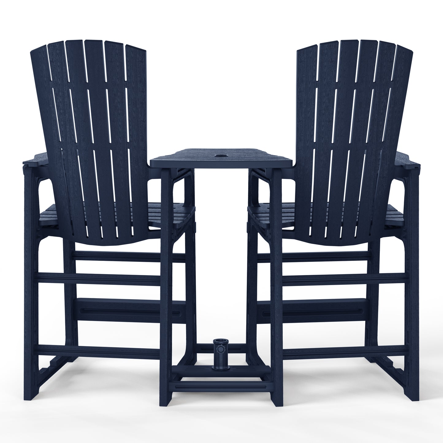 Snap’n Lock Adirondack Balcony Two-Chair Set with Connecting Wedge Table (No Tools or Hardware Required)