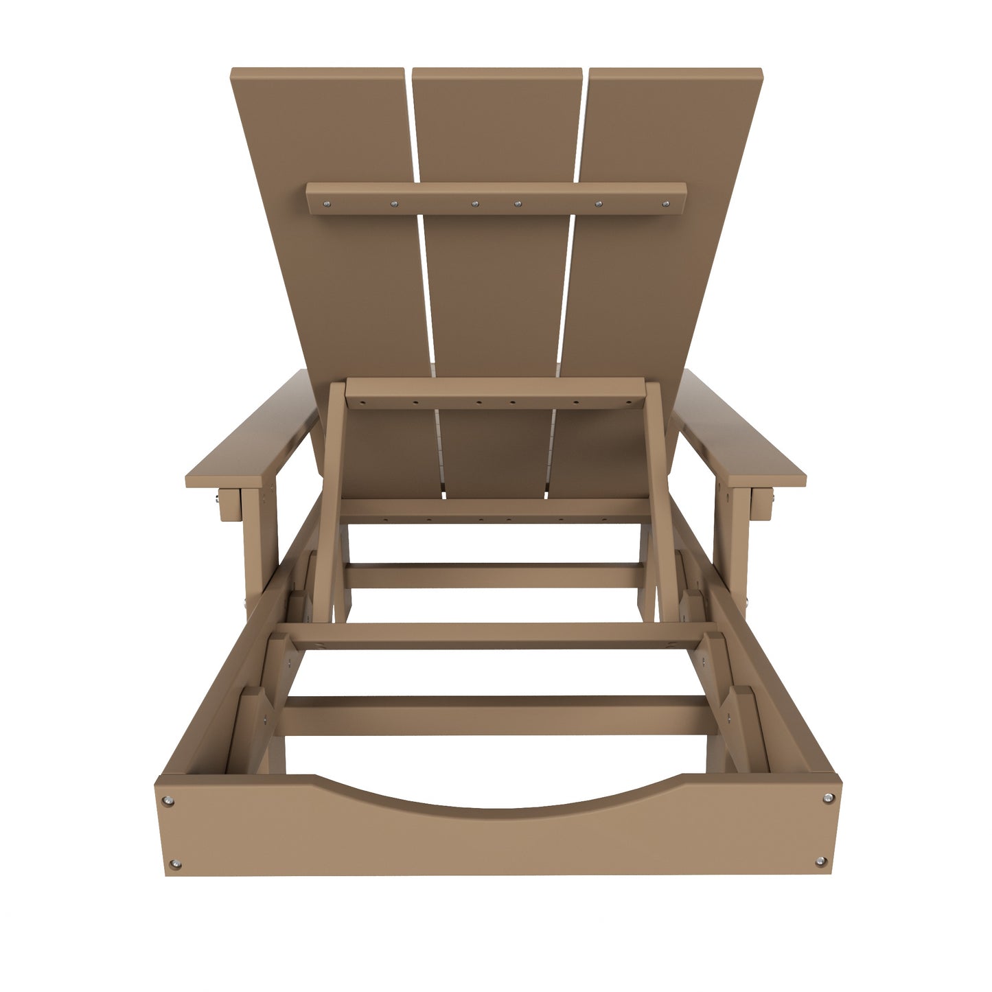 Malibu Modern All-Weather Outdoor Reclining Sun Lounger With Arm Rests & Wheels