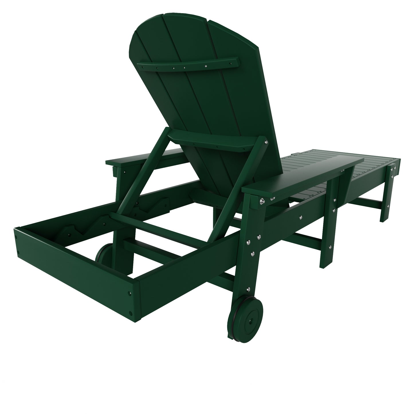 Chatham All-Weather Outdoor Adirondack Reclining Sun Lounger With Arms Rests & Wheels