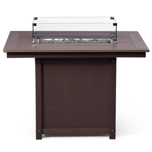 Sedona Rectangular 34" X 46" Dining Fire Pit Table