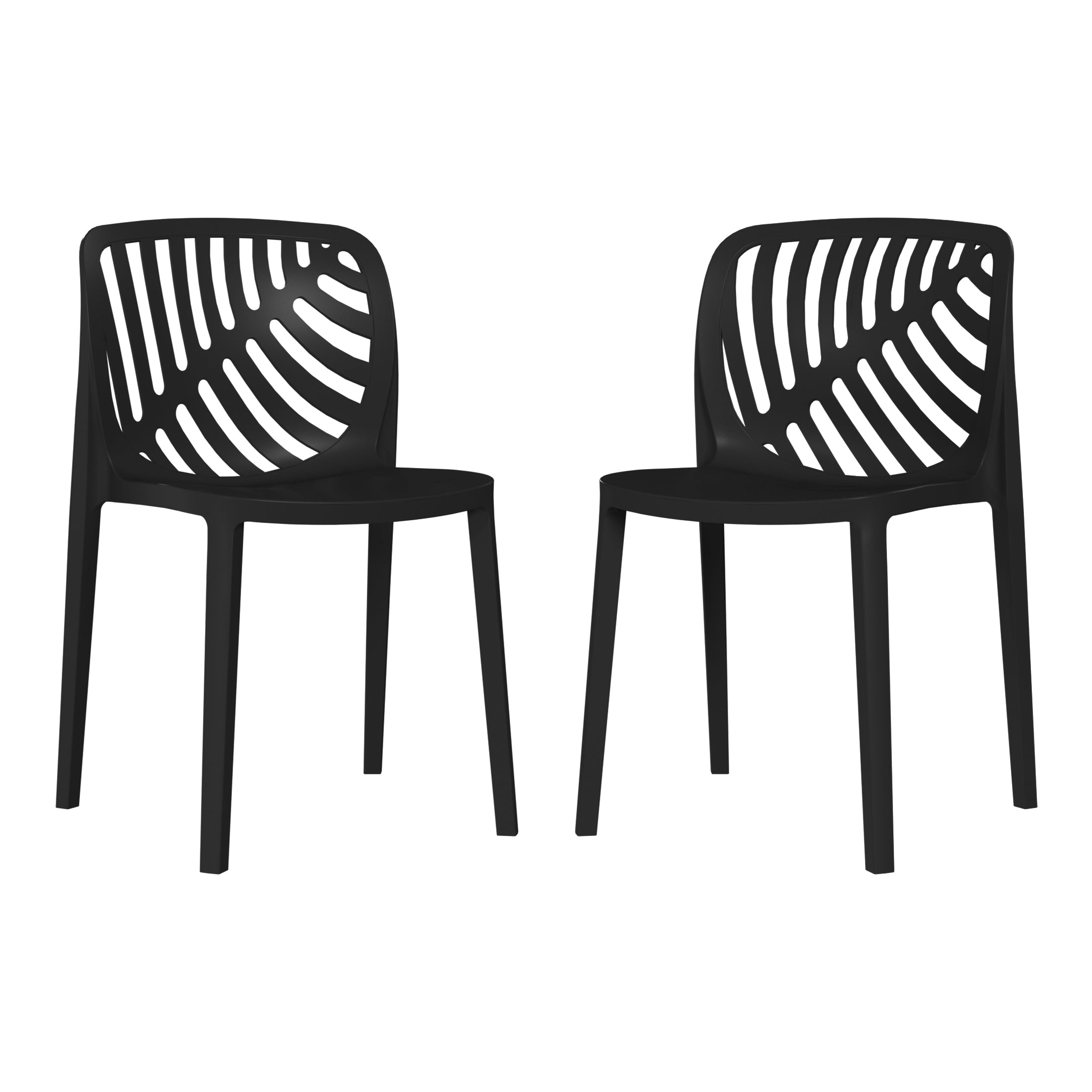 Patio Stacking Dining Side Chair (Set of 2)