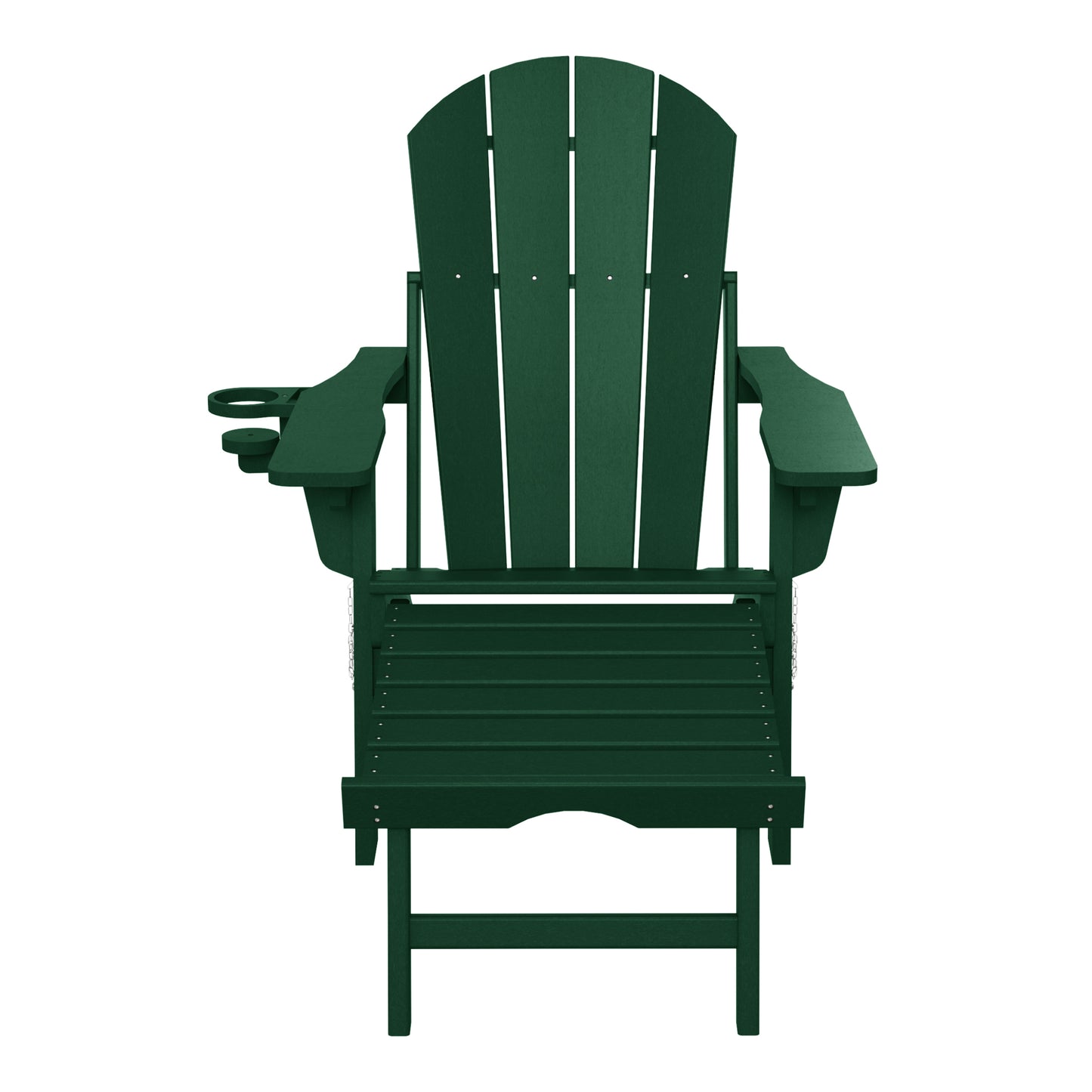 Chatham Folding Adjustable Adirondack Chair with Cup Holder and Hideaway Ottoman