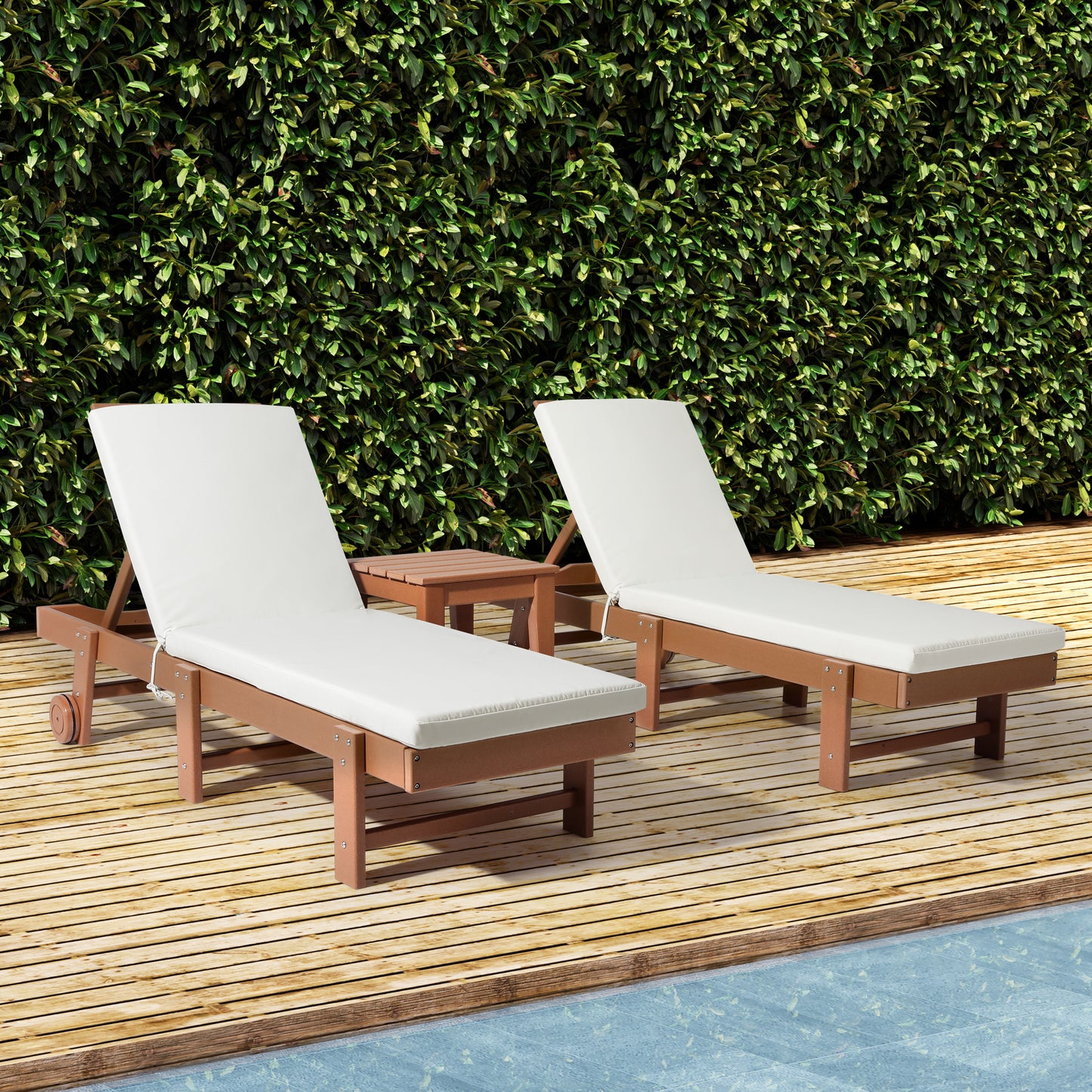 Outdoor Chaise Lounge Chair Cushions Set of 2