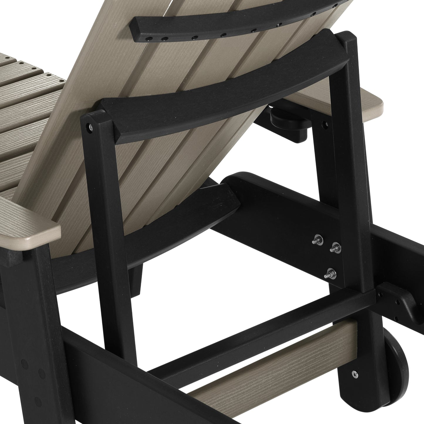 Heritage Ridge Adirondack Chaise Lounge with Arms and Wheels With Cup Holder