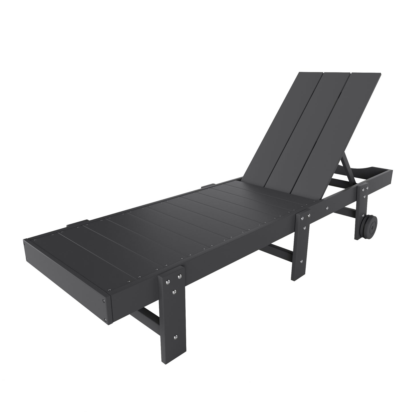Malibu Modern All-Weather Outdoor Reclining Sun Lounger With Wheels