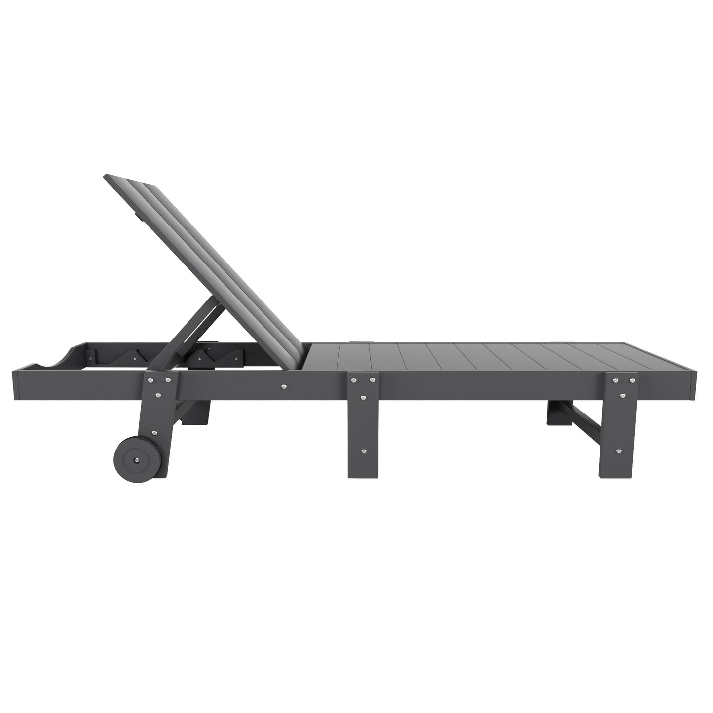 Malibu Modern All-Weather Outdoor Reclining Sun Lounger With Wheels