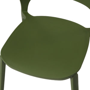 Patio Stacking Dining Side Chair (Set of 2)