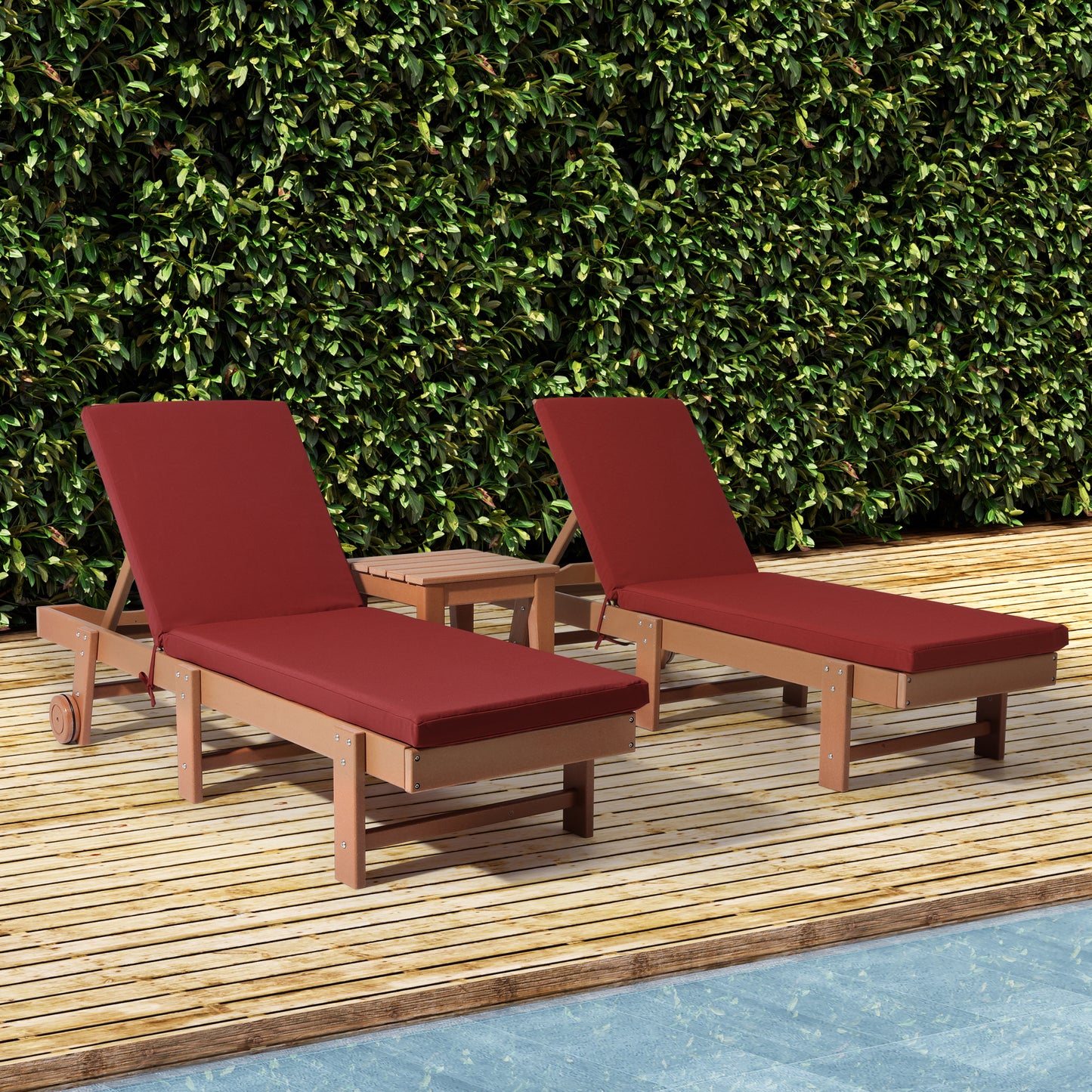 Outdoor Chaise Lounge Chair Cushions Set of 2