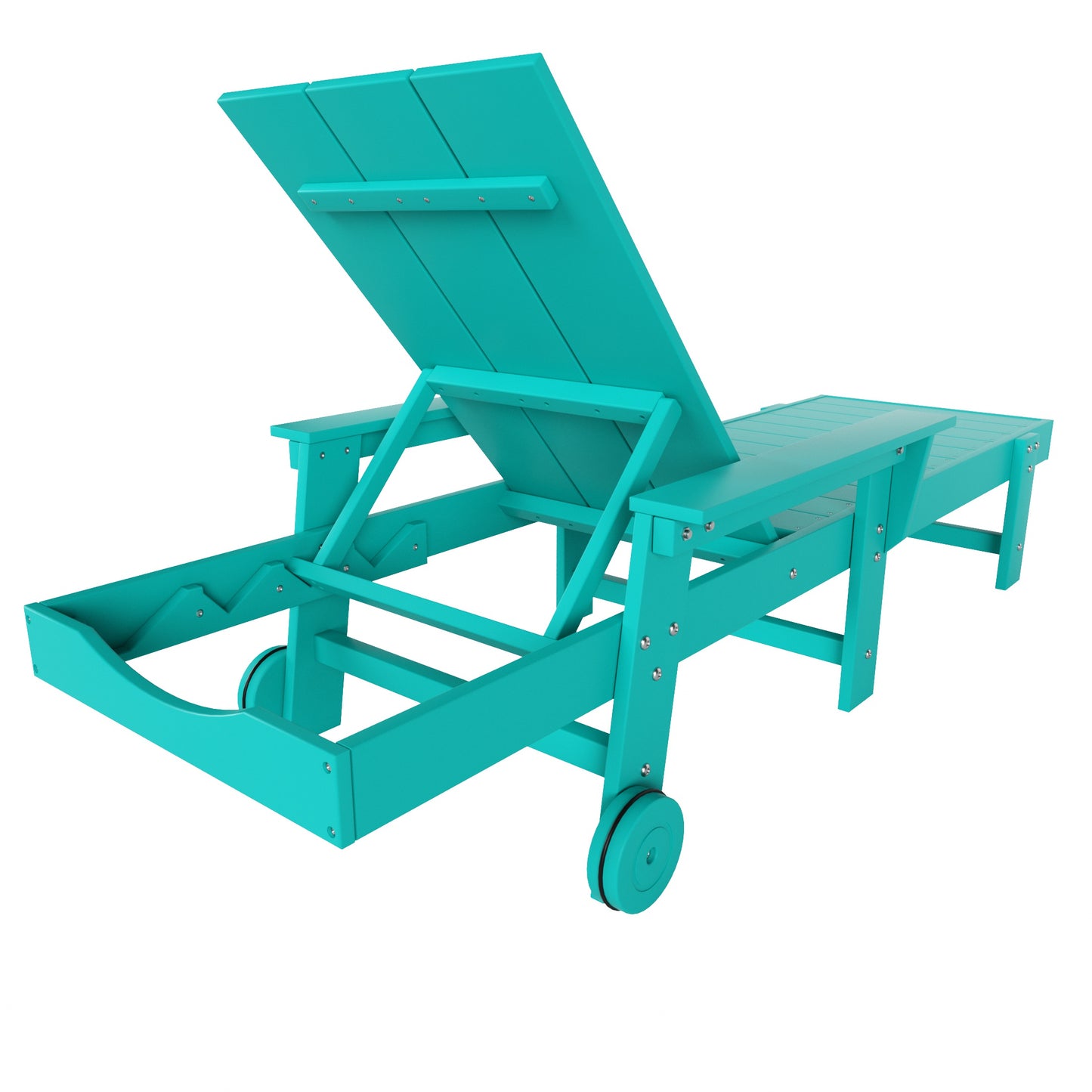 Malibu Modern All-Weather Outdoor Reclining Sun Lounger With Arm Rests & Wheels
