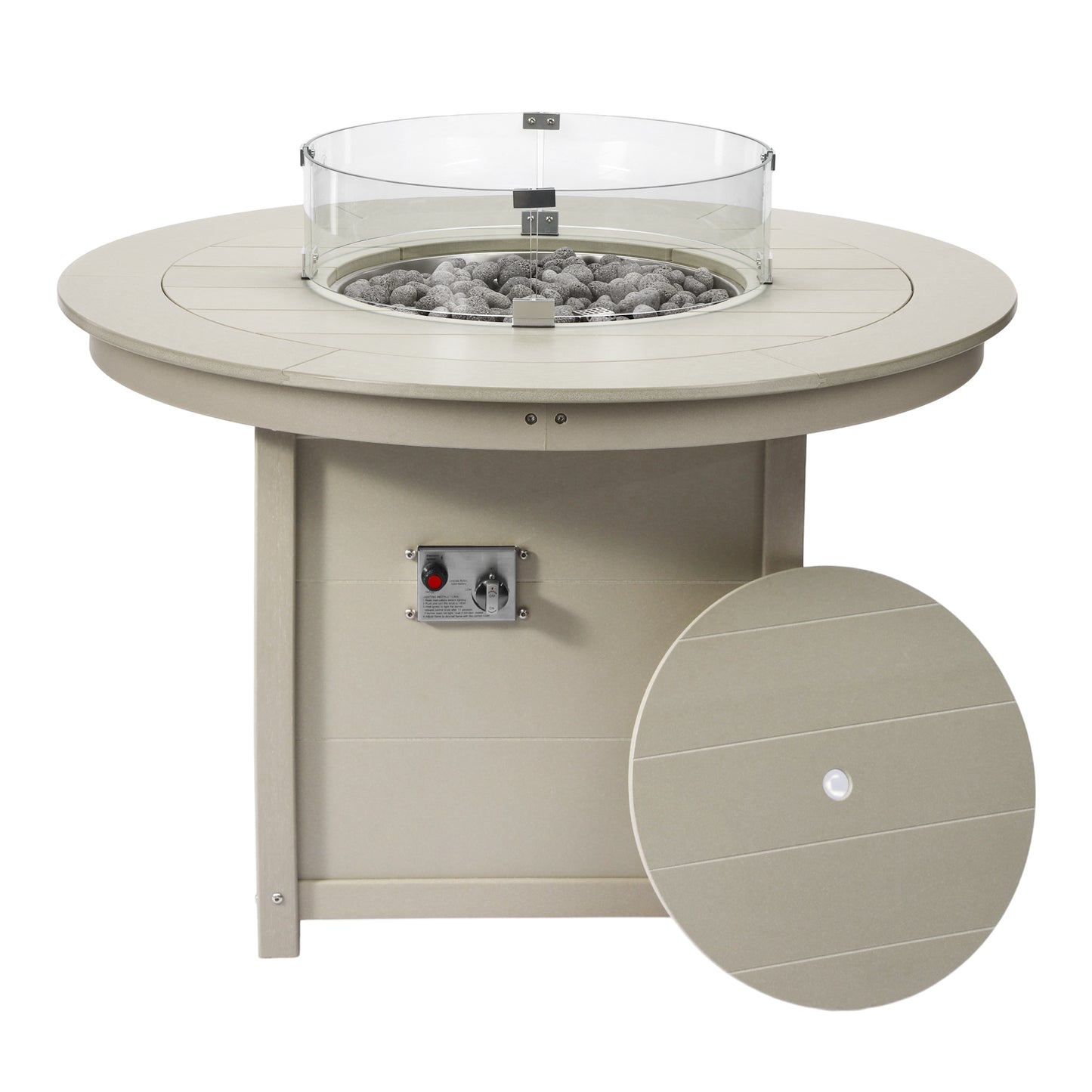 Sedona Round 47" Dining Fire Pit Table