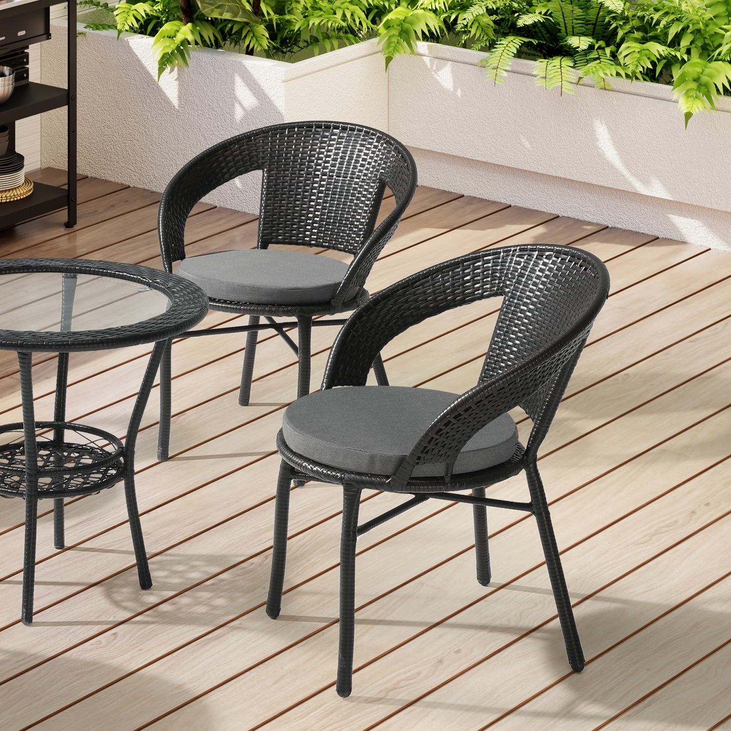 Outdoor Patio Kitchen Dining Chair Seat Cushions Set of 4