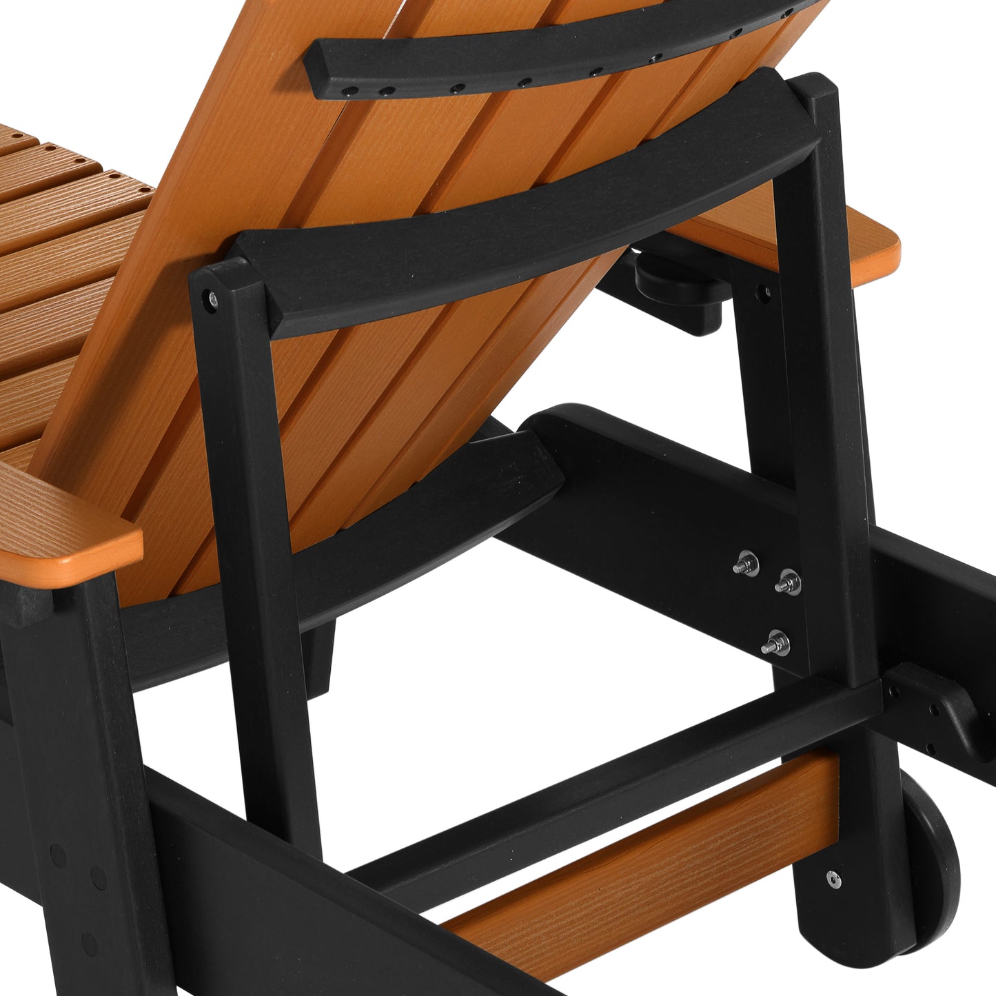 Heritage Ridge Adirondack Chaise Lounge with Arms and Wheels With Cup Holder