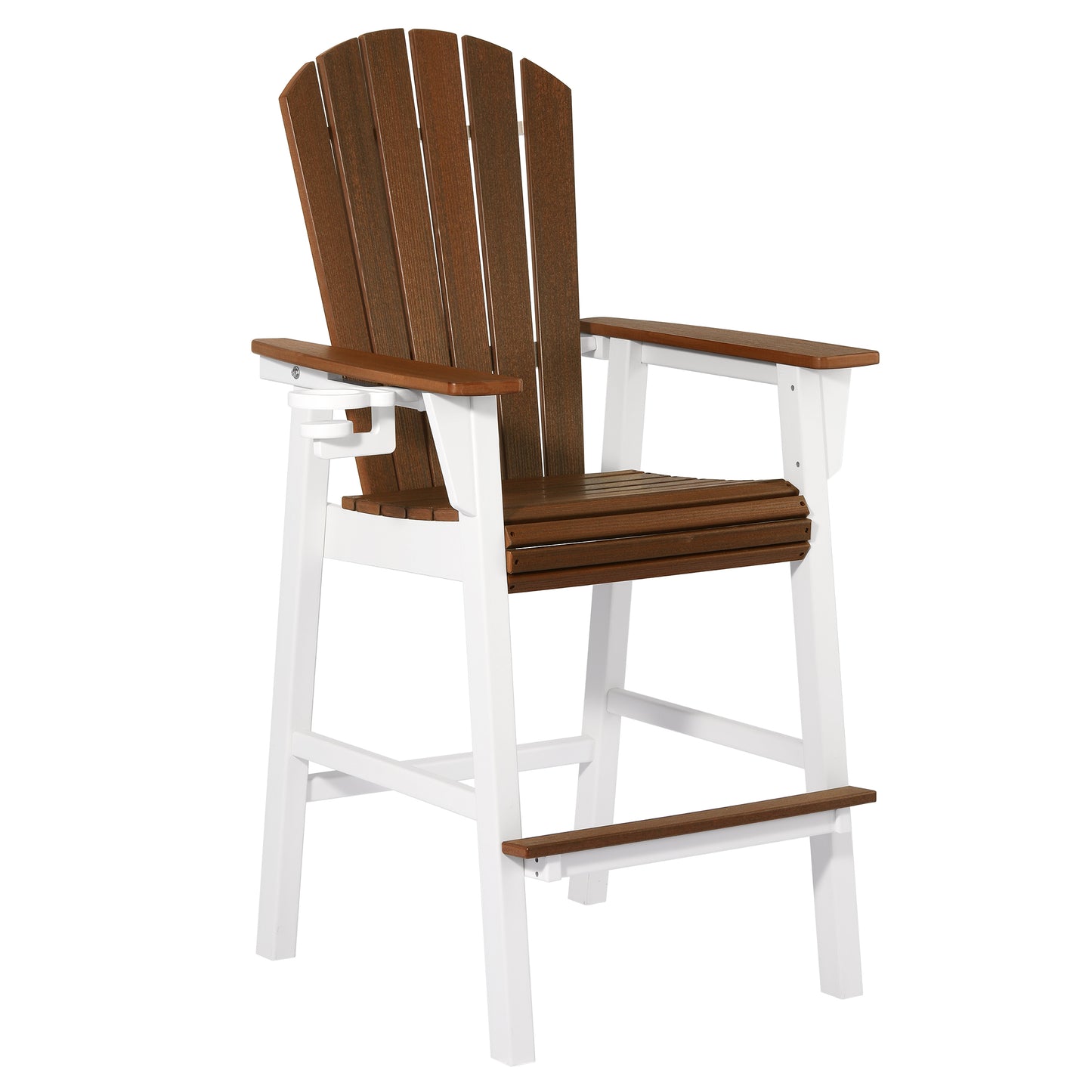 Heritage Ridge Adirondack Bar Chair With Cup Holder