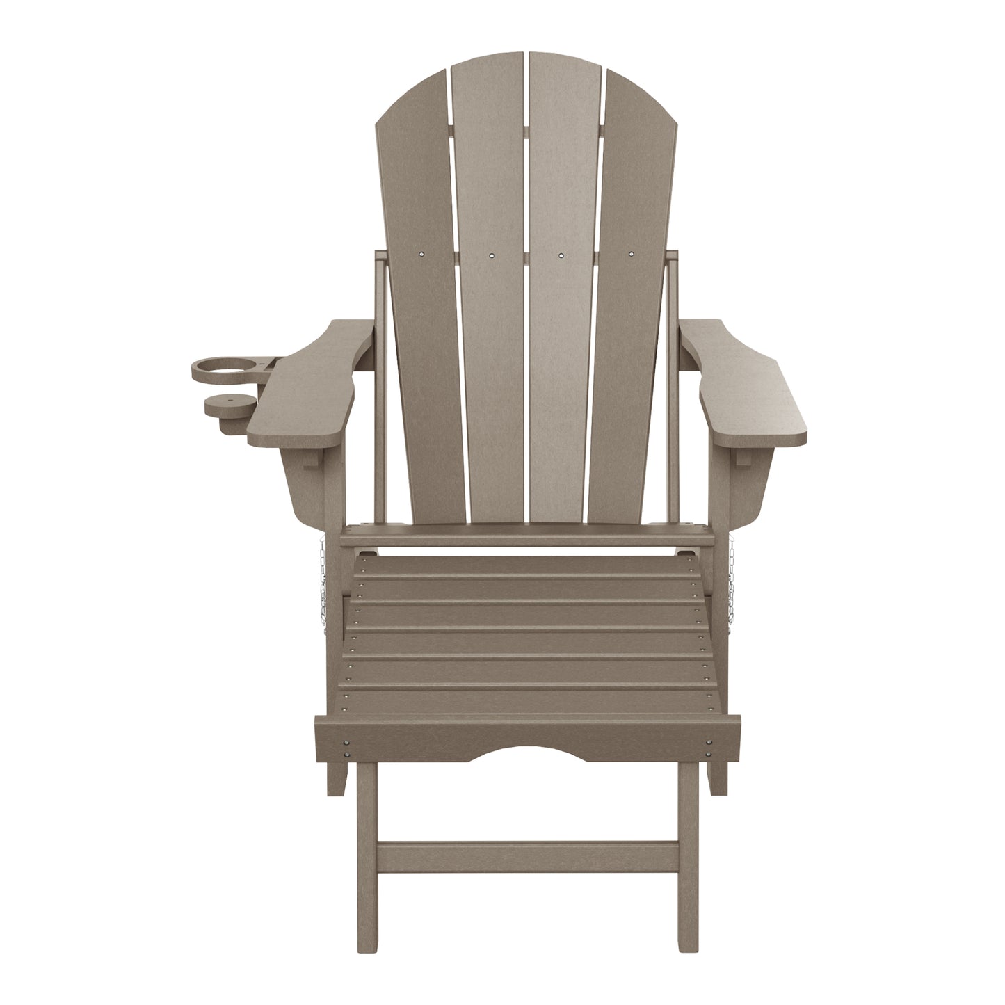 Chatham Folding Adjustable Adirondack Chair with Cup Holder and Hideaway Ottoman