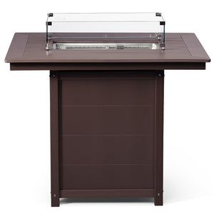 Sedona Rectangular 34" X 46" Counter Fire Pit Table