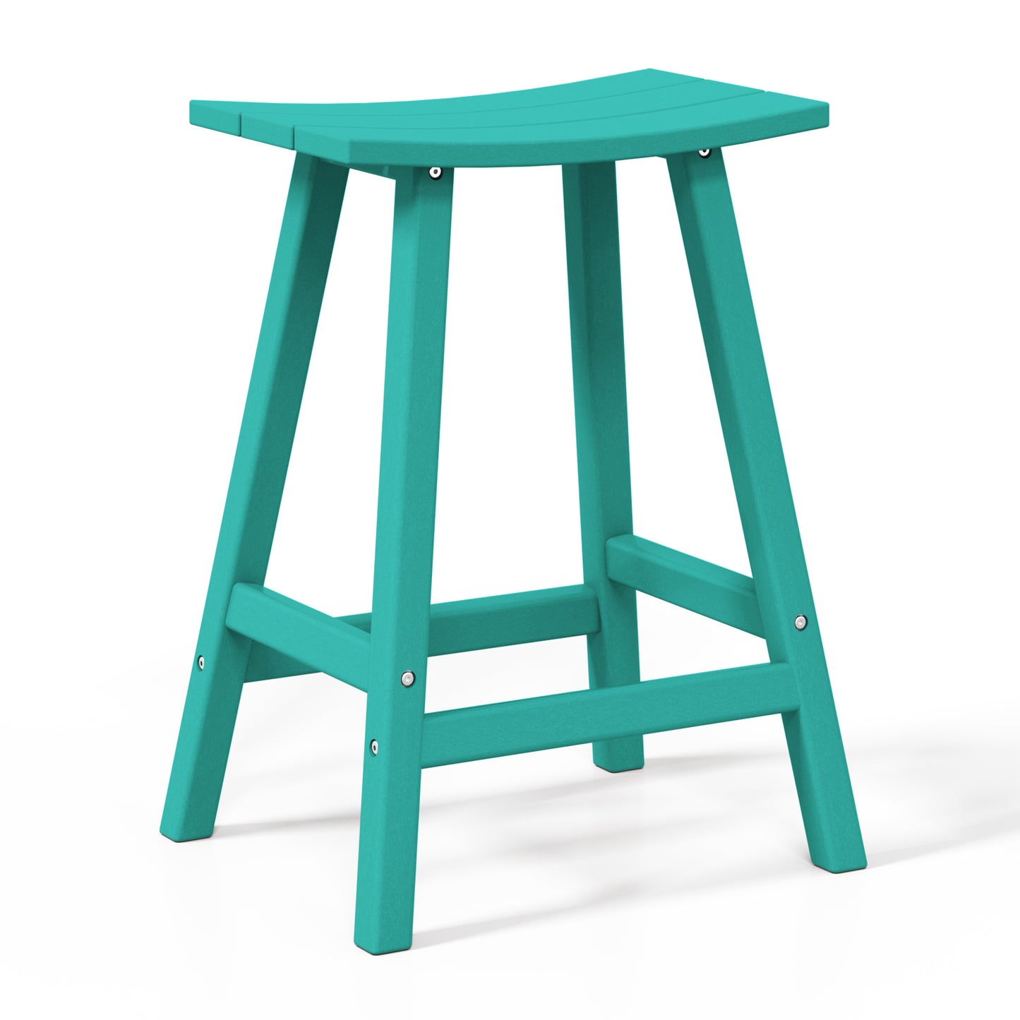 Stockholm All-Weather Outdoor Saddle Counter Stool (24" Height)