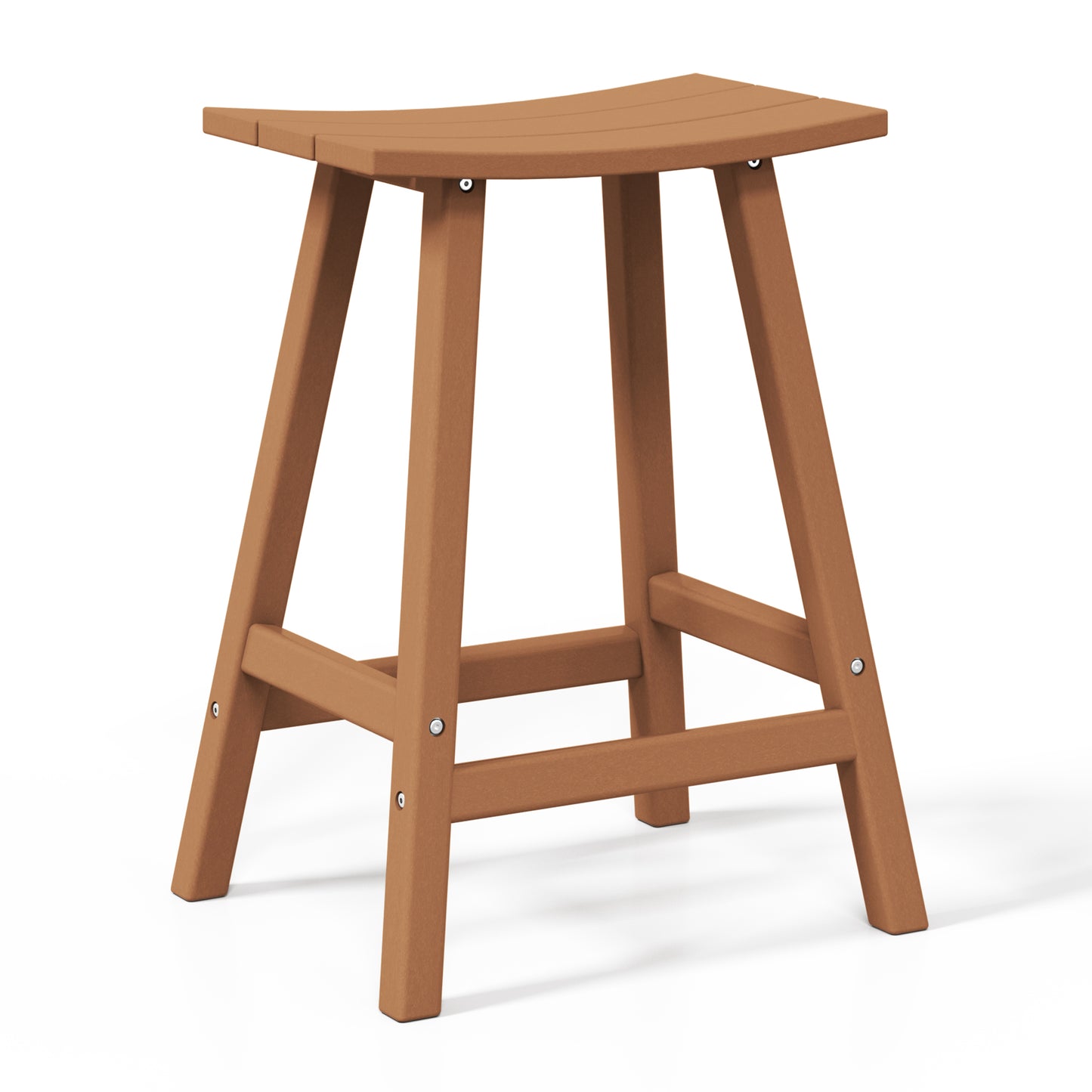 Stockholm All-Weather Outdoor Saddle Counter Stool (24" Height)