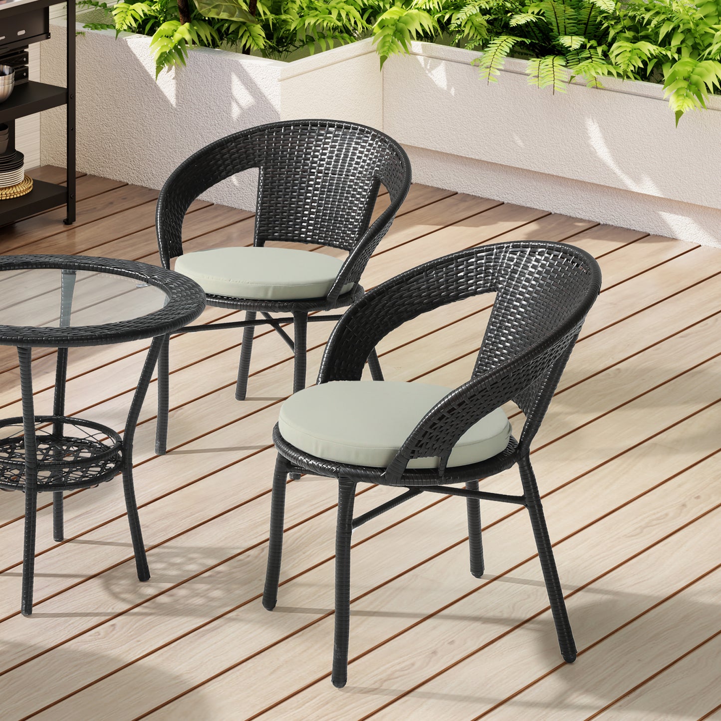 Outdoor Patio Kitchen Dining Chair Seat Cushions Set of 4