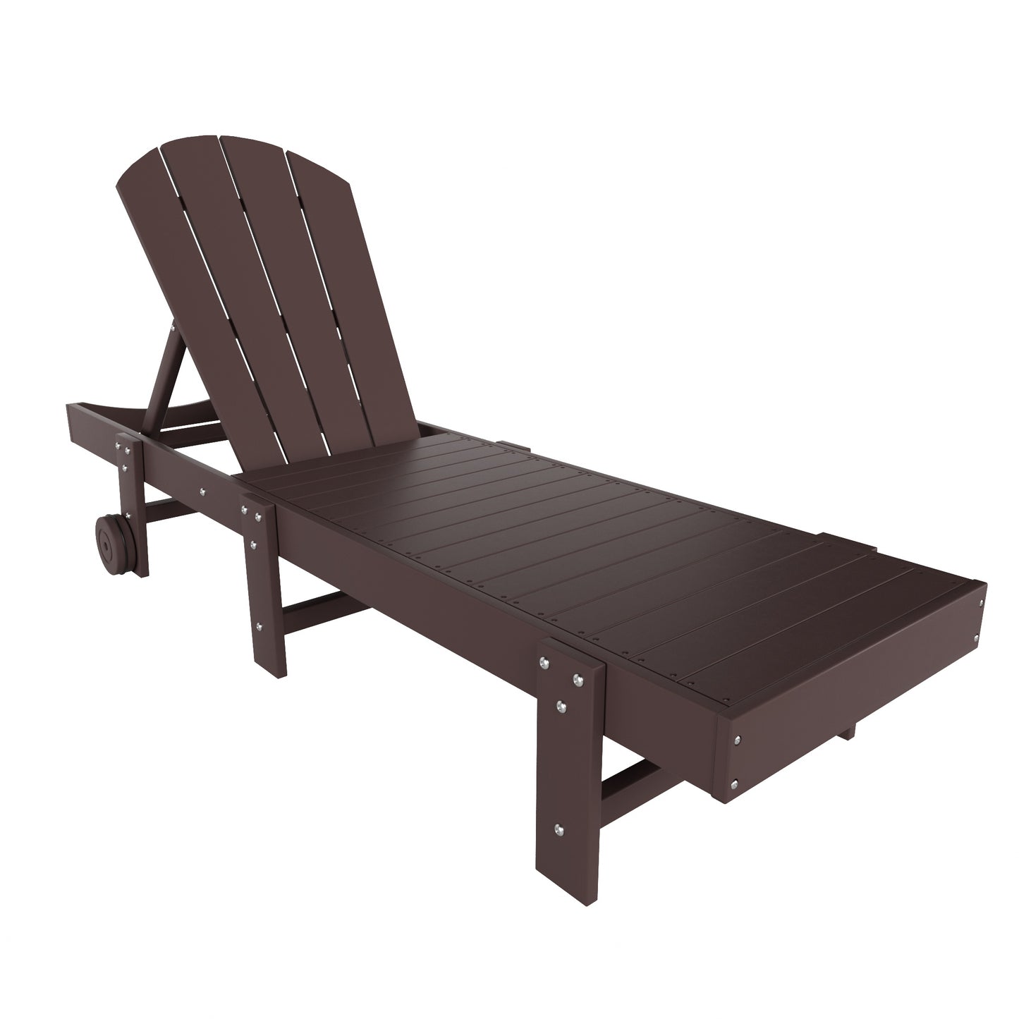 Chatham All-Weather Outdoor Adirondack Reclining Sun Lounger With Wheels