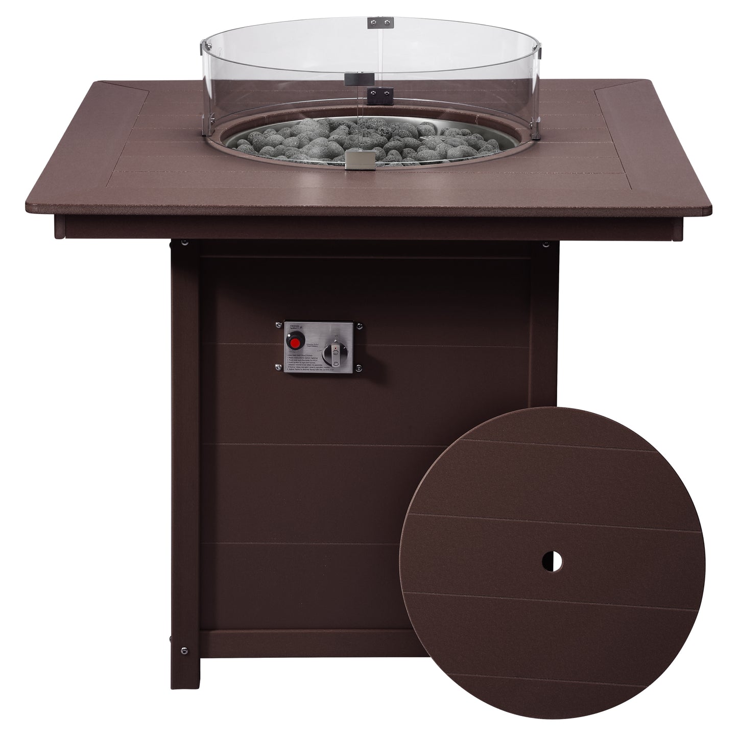 Sedona Square 42" Counter Fire Pit Table