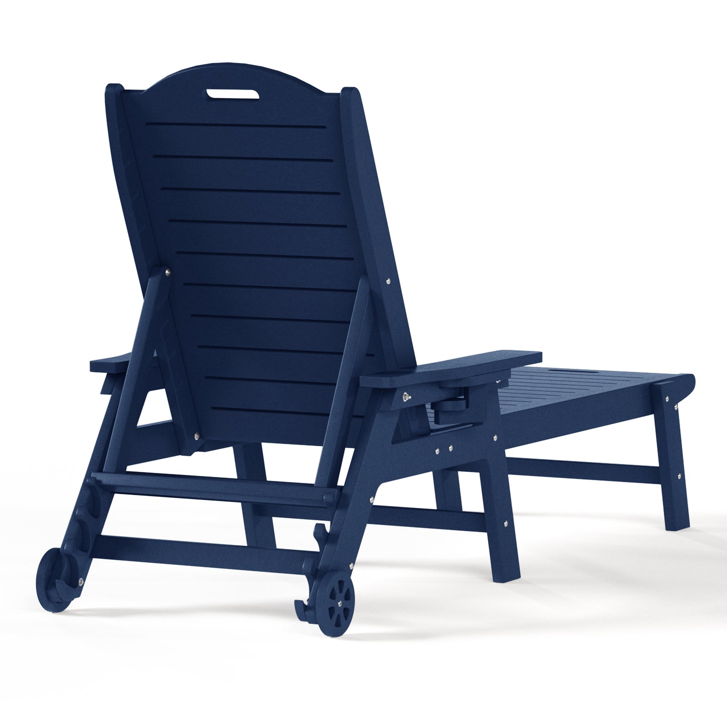 Santa Barbara Reclining Chaise Lounge with Cup Holder and Wheels