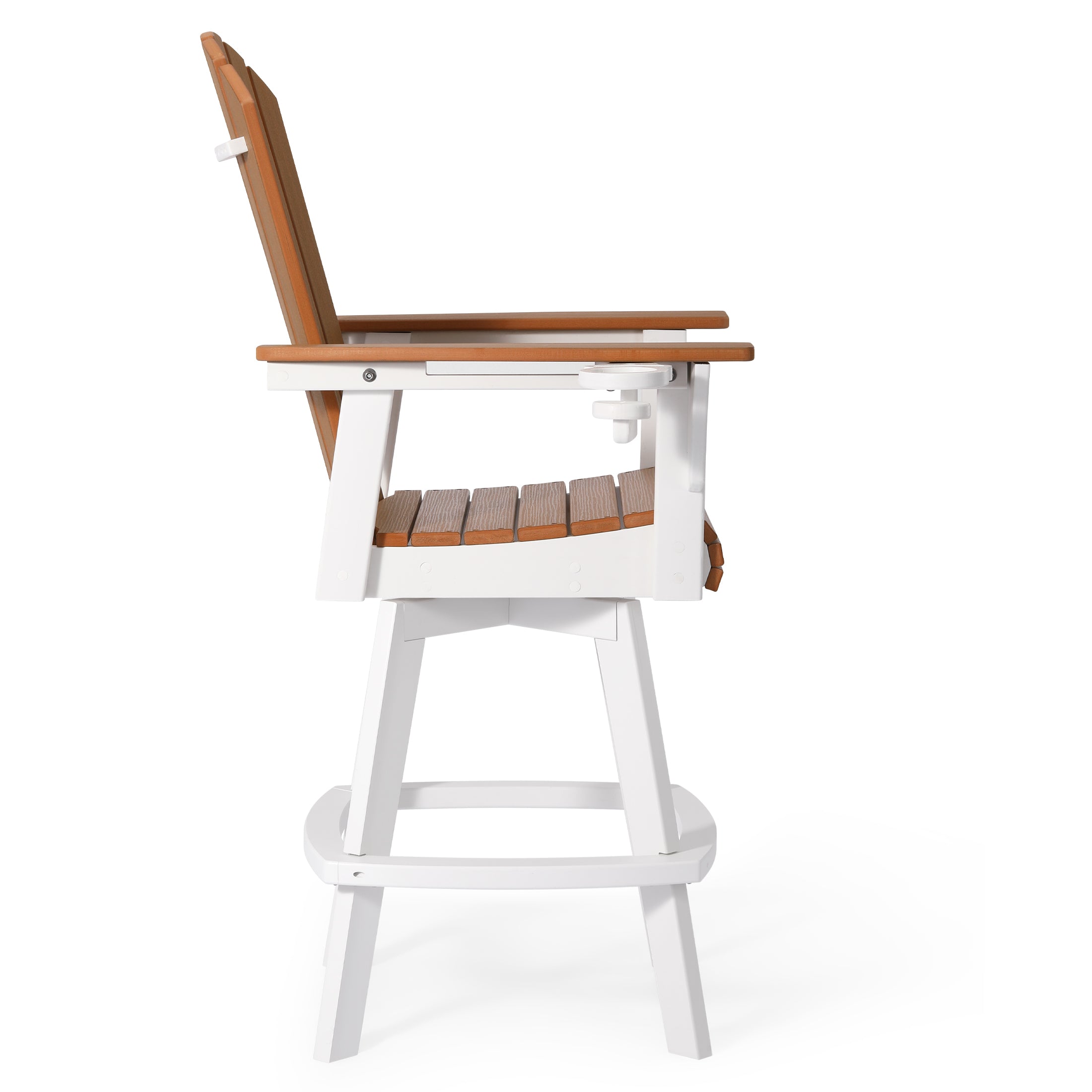 Heritage Ridge Adirondack Swivel Bar Chair With Cup Holder