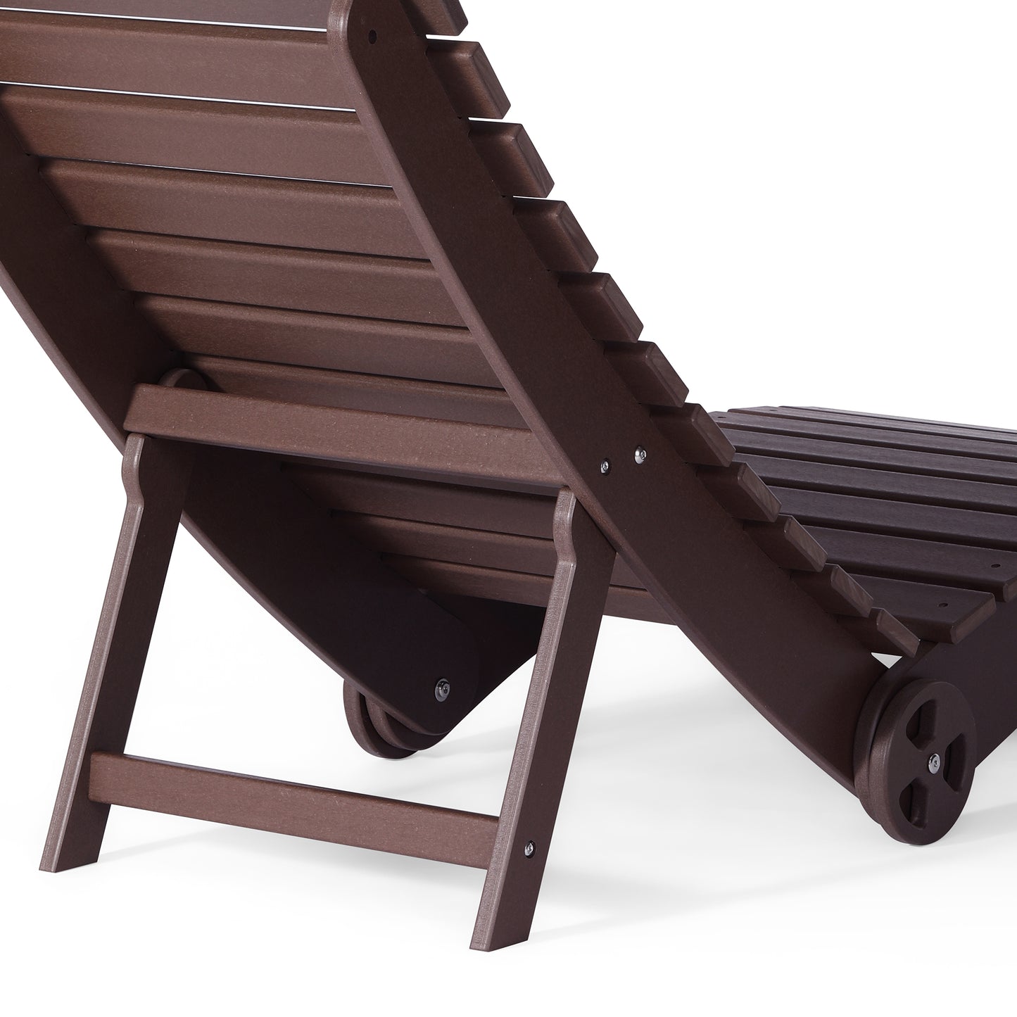 Key West Folding Pool Lounge Chair with Wheels
