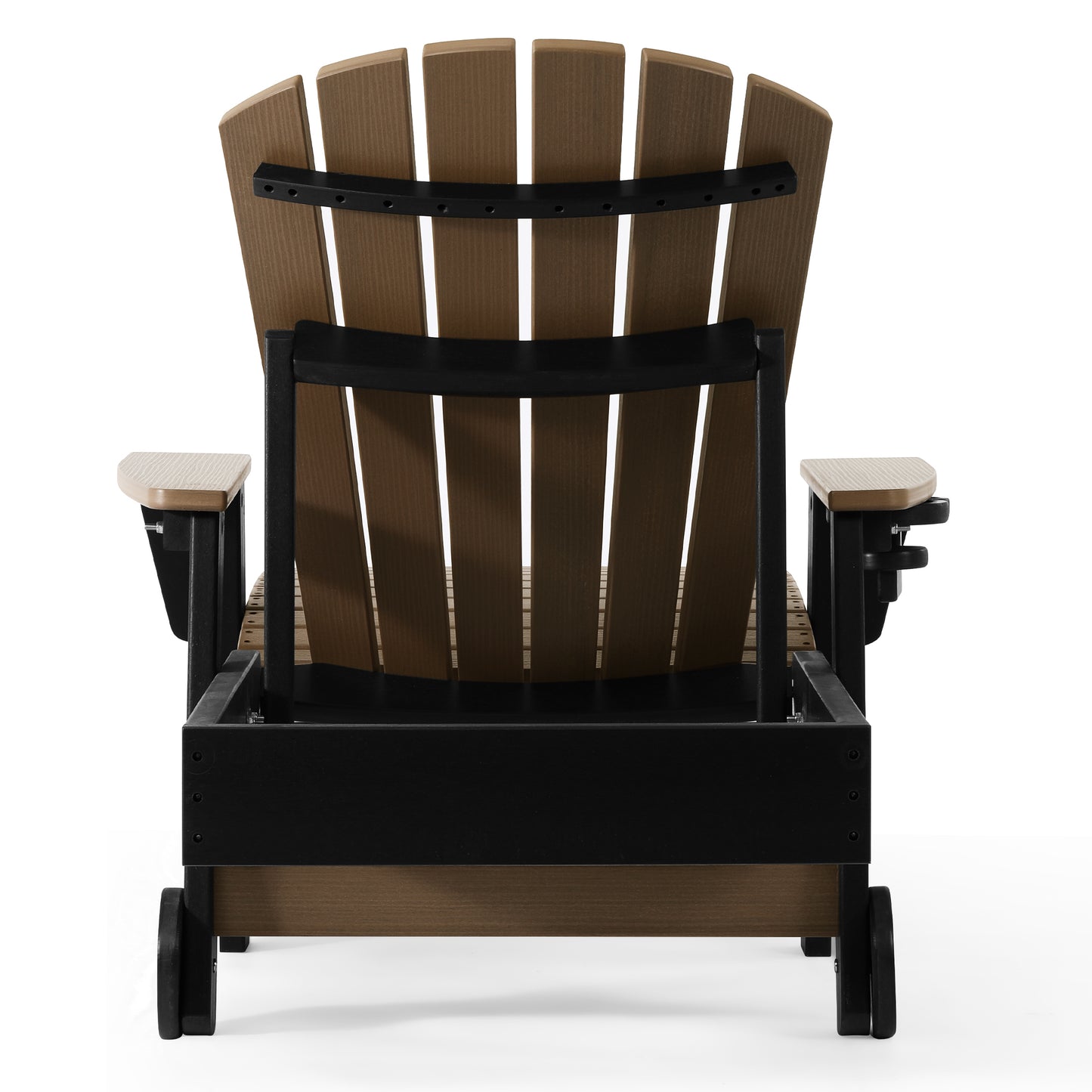 Heritage Ridge Adirondack Chaise Lounge with Arms and Wheels With Cup Holder
