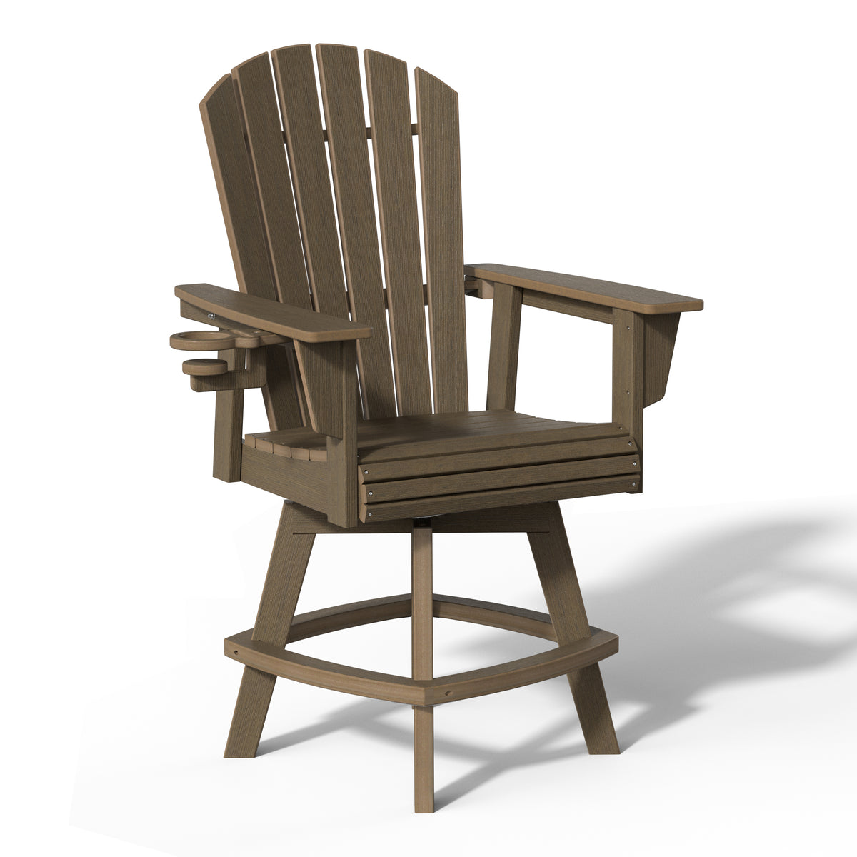 Heritage Ridge Adirondack Swivel Counter Chair With Cup Holder