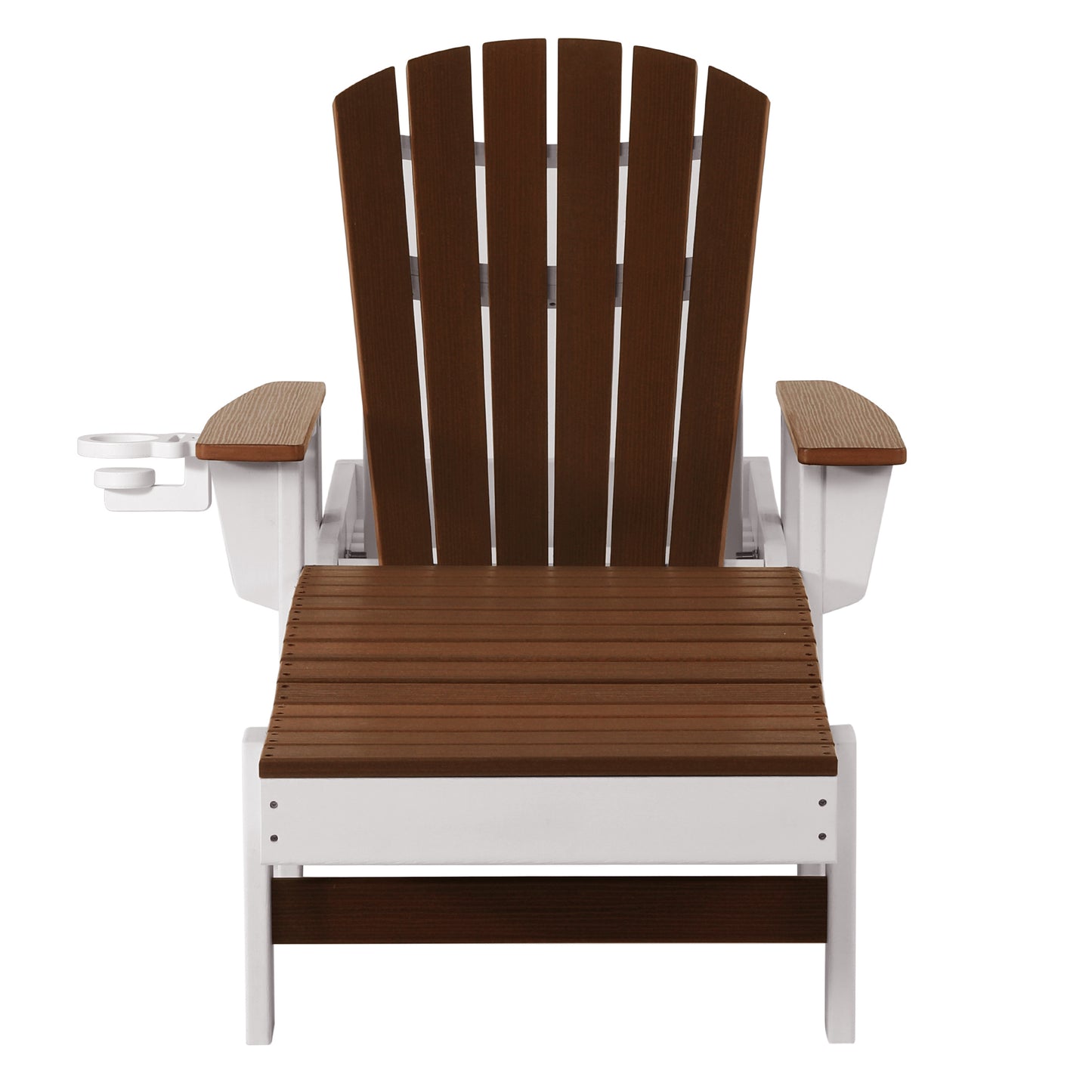 Heritage Ridge Adirondack Chaise Lounge with Arms and Wheels With Cup Holder