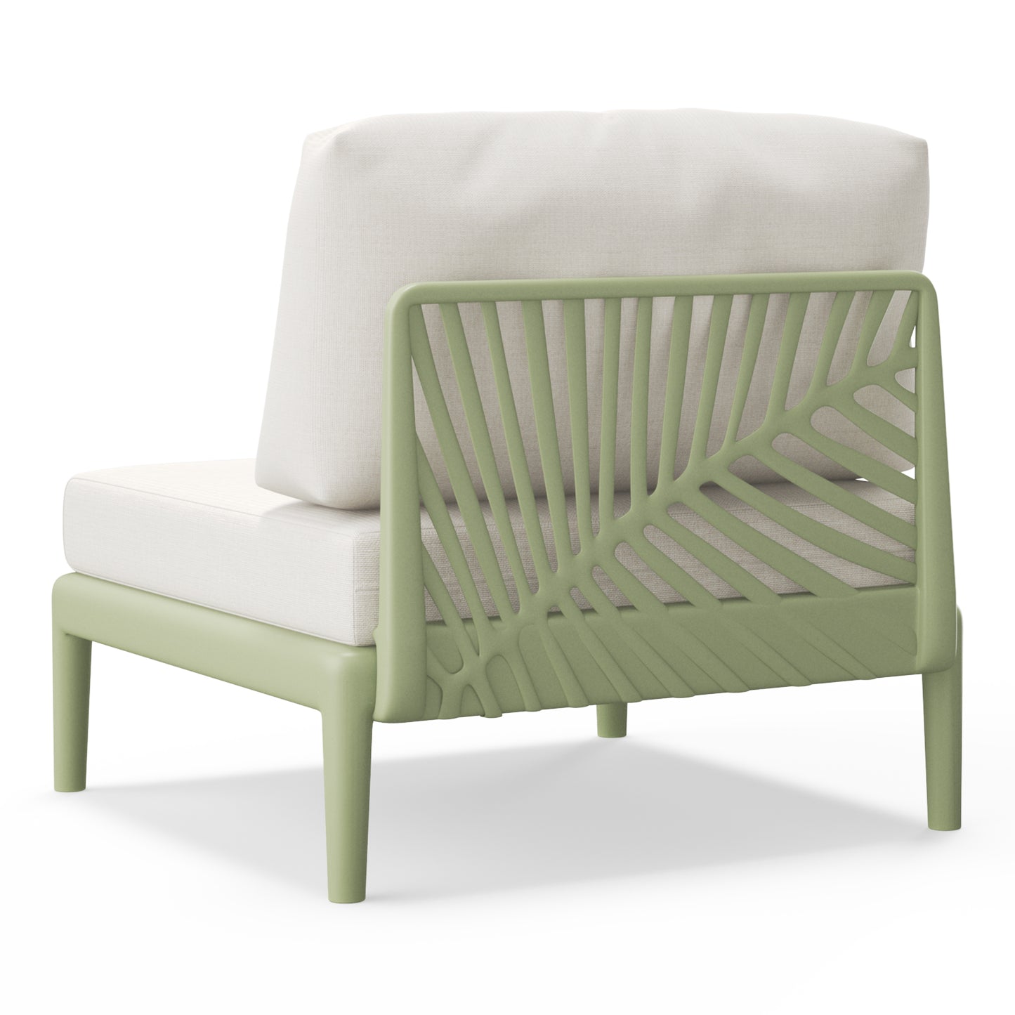 Polyform Deep Seating Armless Chair with Cushions