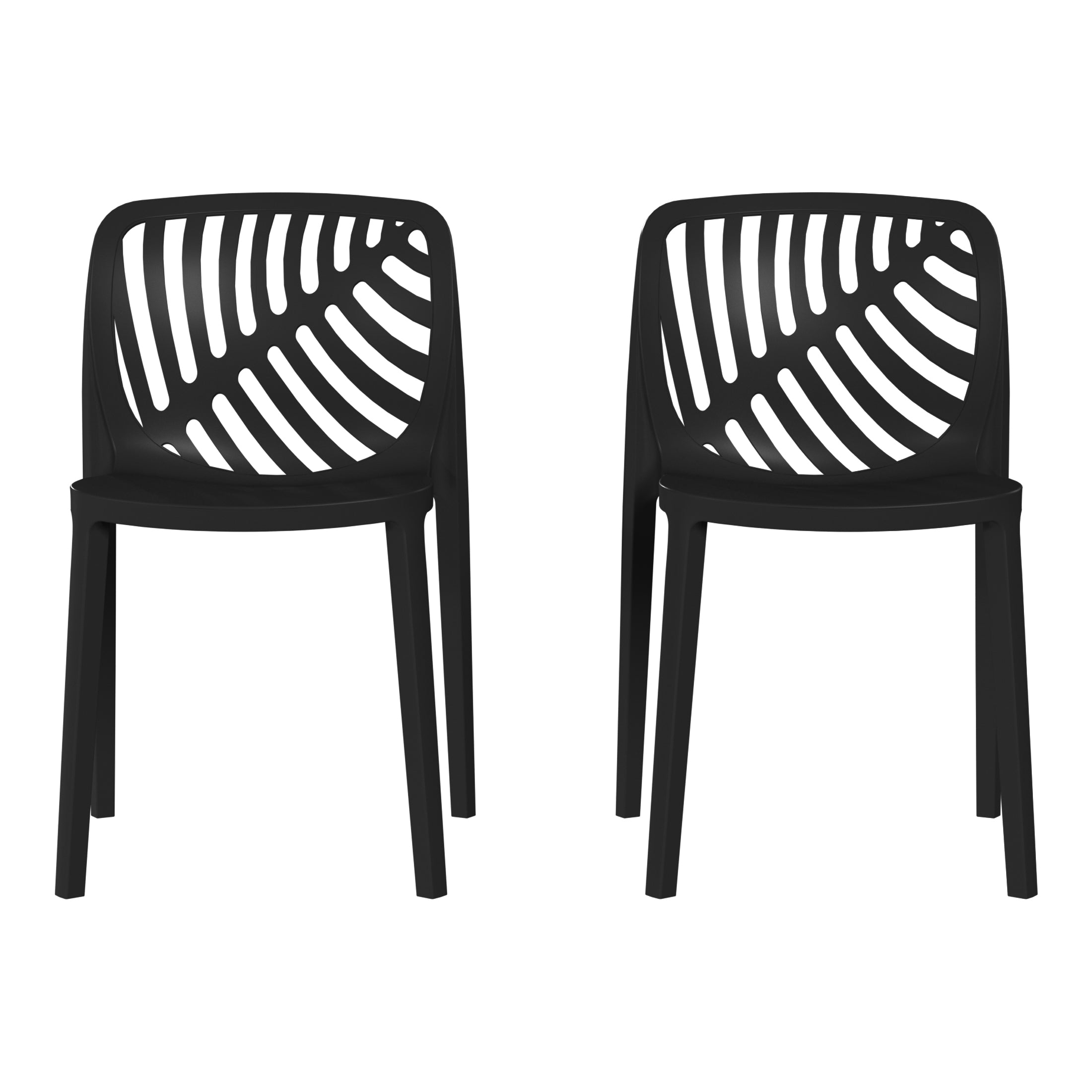 Patio Stacking Dining Side Chair (Set of 2)