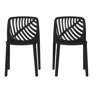 Patio Stacking Dining Side Chair (Set of 2)