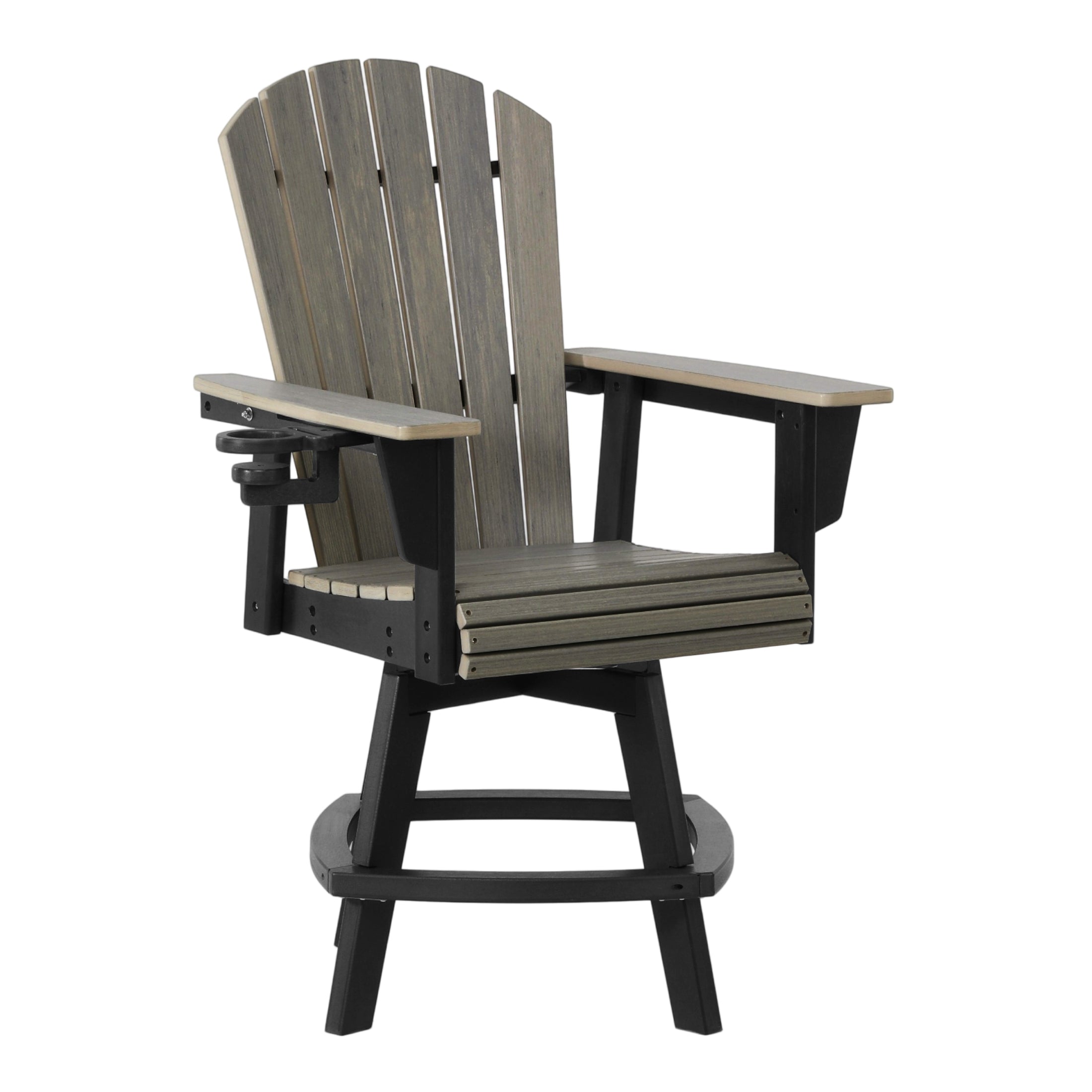 Heritage Ridge Adirondack Swivel Counter Chair With Cup Holder