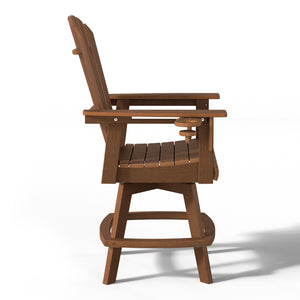 Heritage Ridge Adirondack Swivel Counter Chair With Cup Holder