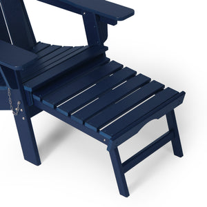 Chatham Folding Adjustable Adirondack Chair with Cup Holder and Hideaway Ottoman