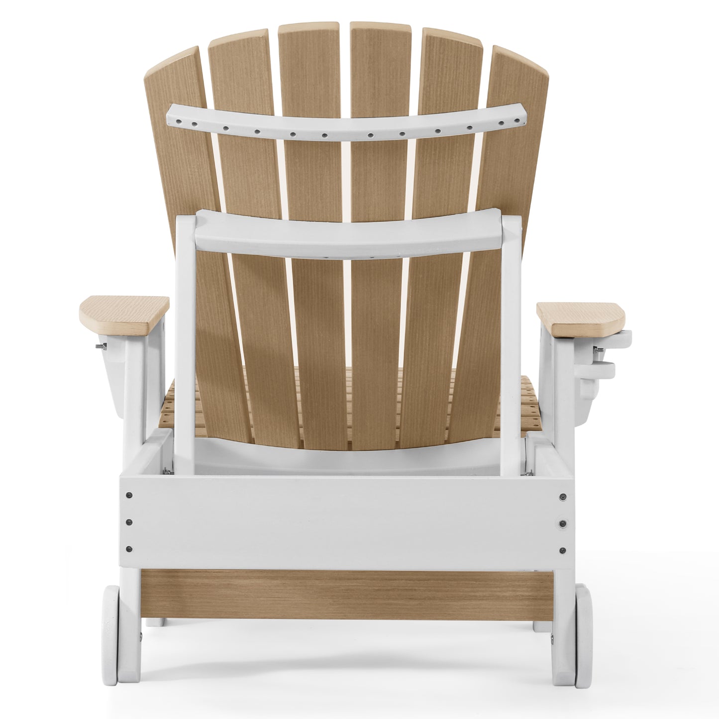 Heritage Ridge Adirondack Chaise Lounge with Arms and Wheels With Cup Holder