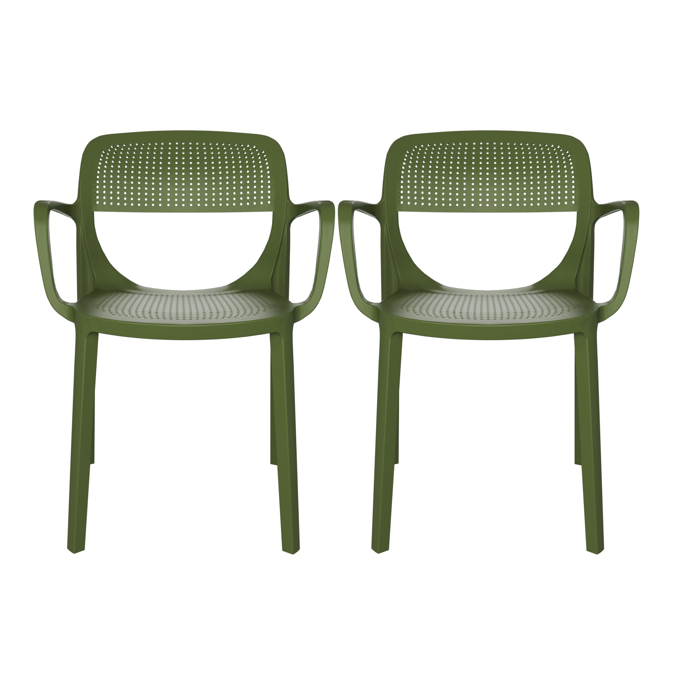 Polyform Stacking Dining Arm Chair (Set of 2)