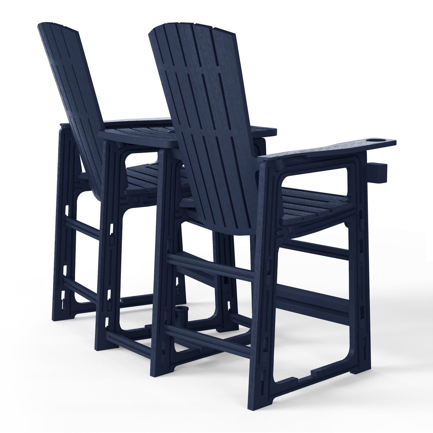 Snap’n Lock Adirondack Balcony Two-Chair Set with Connecting Wedge Table (No Tools or Hardware Required)
