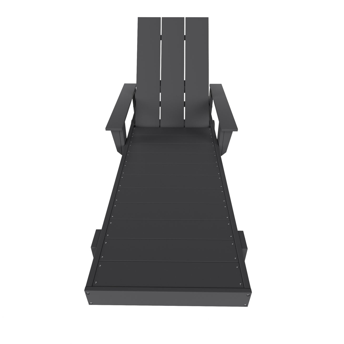 Malibu Modern All-Weather Outdoor Reclining Sun Lounger With Arm Rests & Wheels