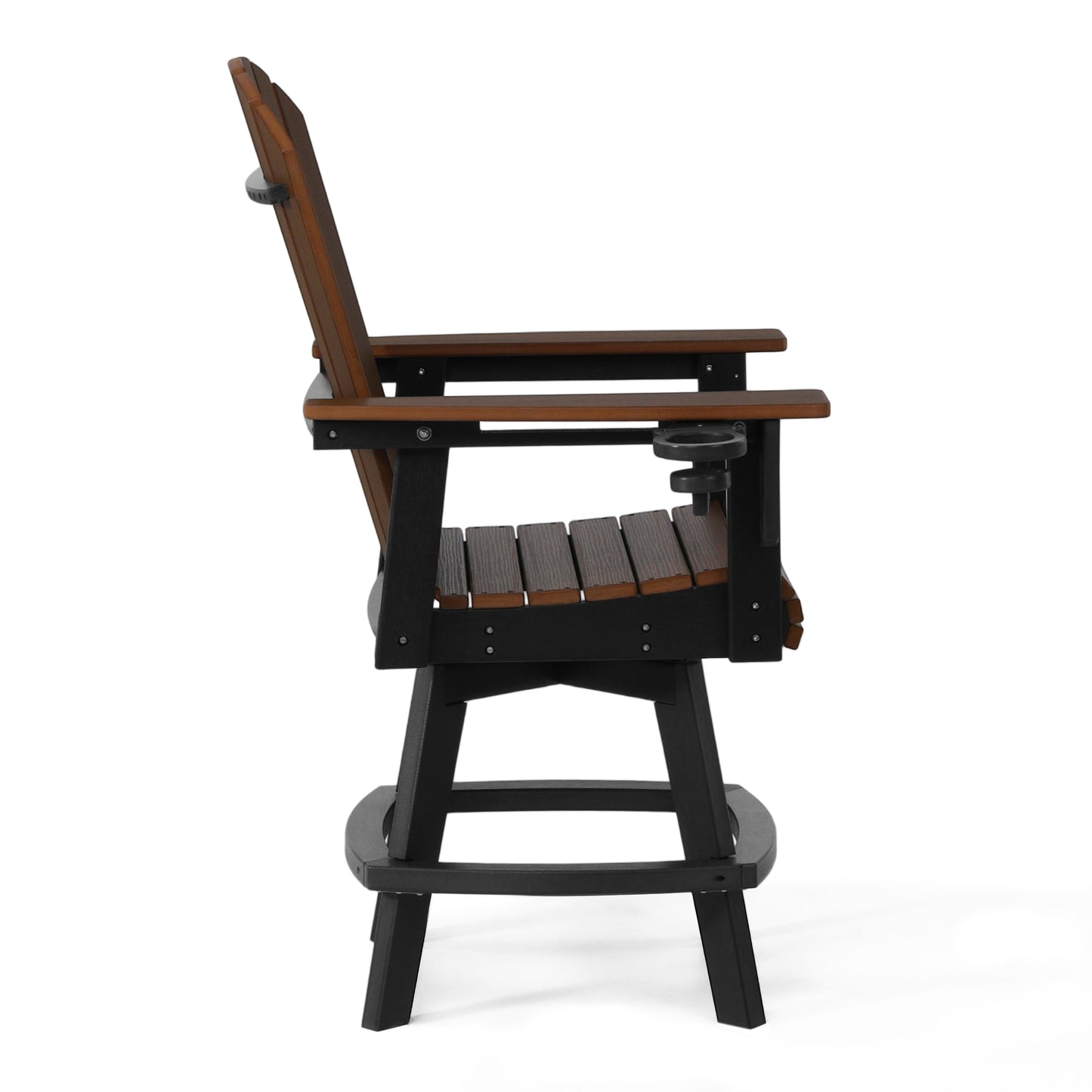 Heritage Ridge Adirondack Swivel Counter Chair With Cup Holder